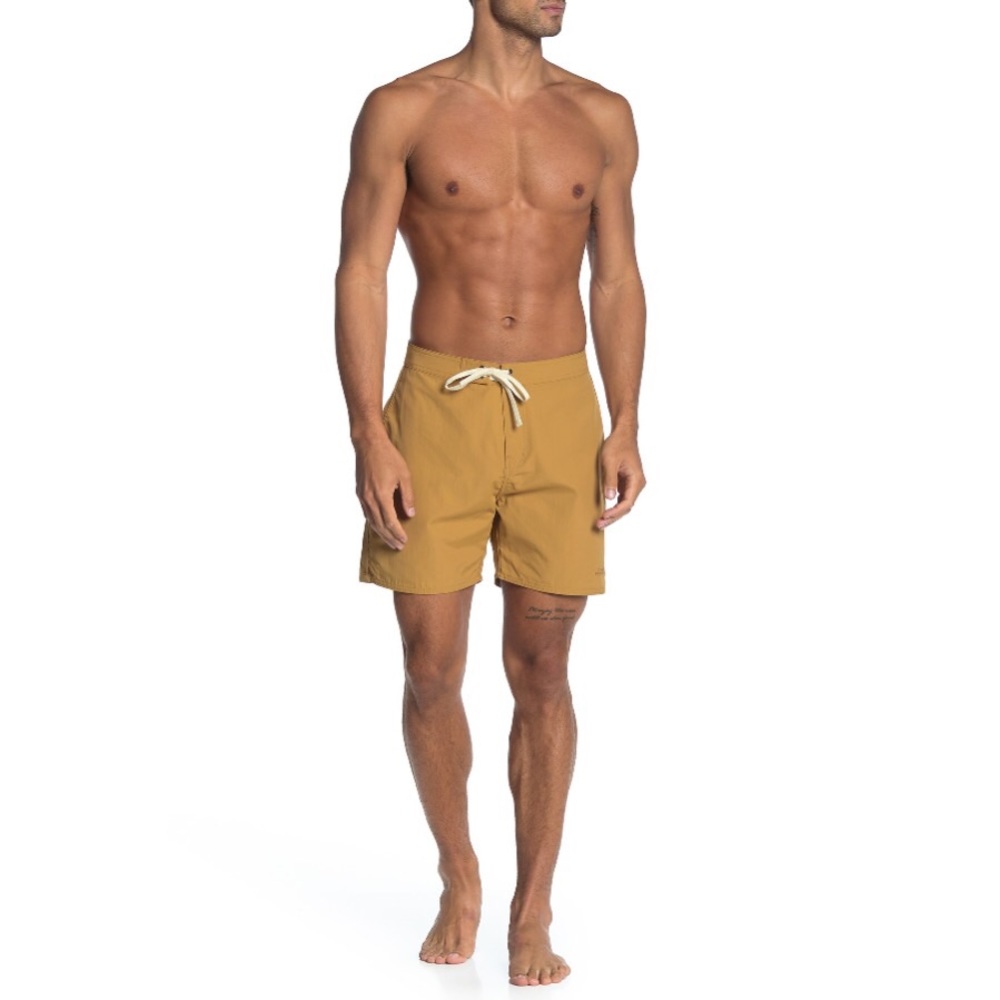SATURDAYS SURF NYC Colin Solid Board Shorts Khaki